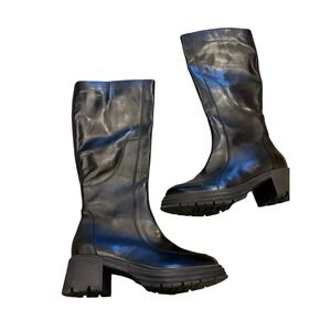 Eric Michael Women's Black‎ Tall Chunky Boots New Size 8 39
